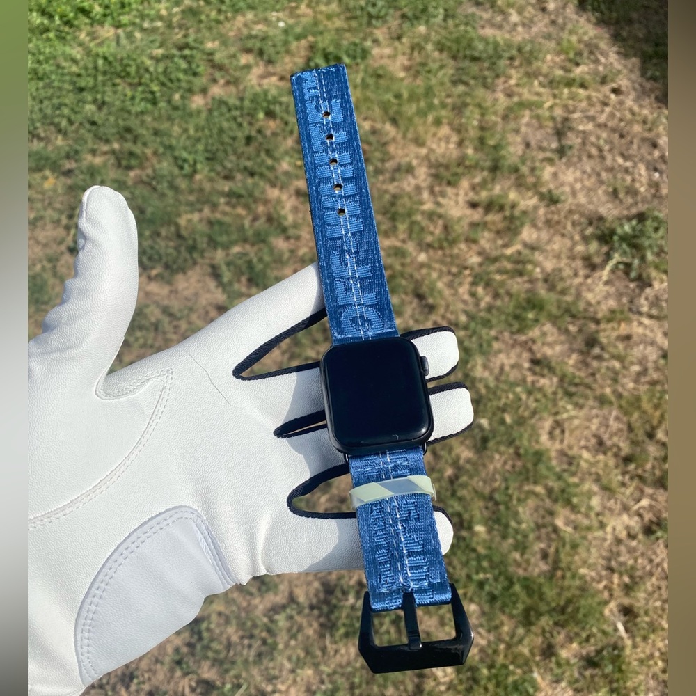 Off-White Mini Industrial Belt Baby Blue Apple Watch Strap/Band Classic Buc…